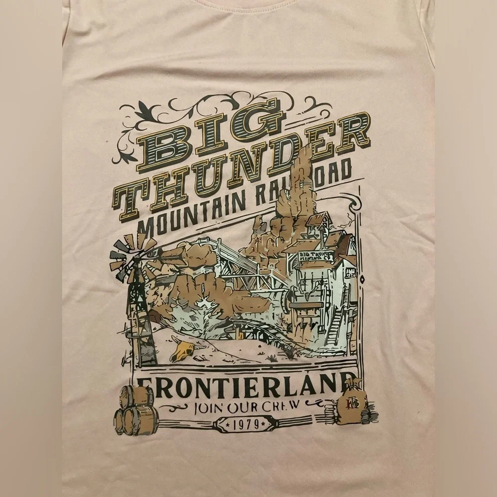 Pink Big Thunder Mountain Railroad Disney Inspired T-Shirt - Picture 2 of 4